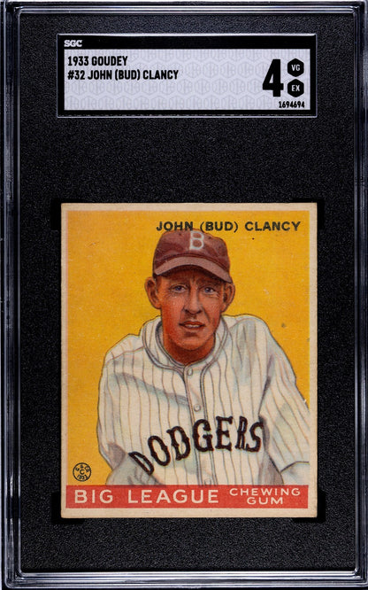 1933 Goudey John (Bud) Clancy 