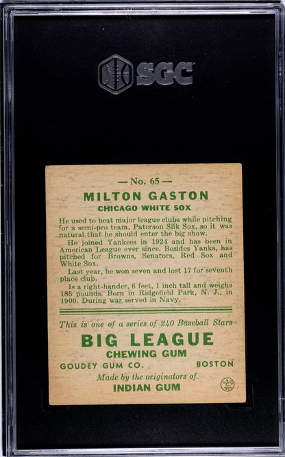 1933 Goudey Milton Gaston 