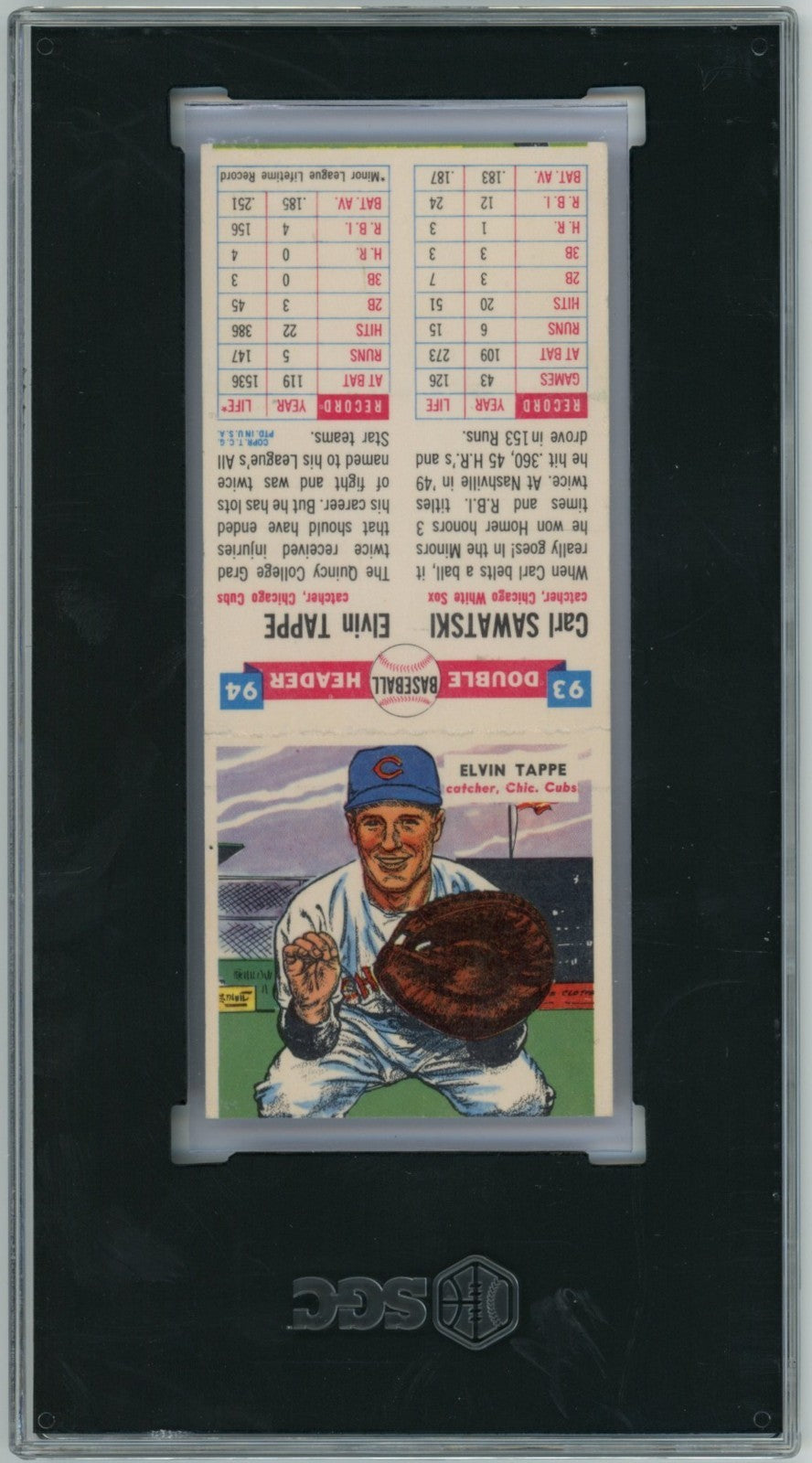 1955 Topps Double Headers Carl Sawatski Elvin Tappe 