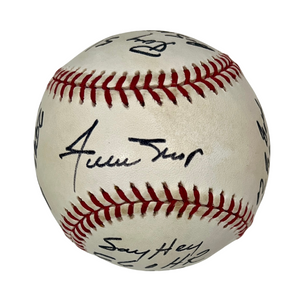 Willie Mays Signed & Career Stats Inscribed Limited Edition Baseball. JSA LOA