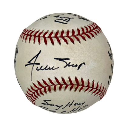 Willie Mays Signed &amp; Career Stats Inscribed Limited Edition Baseball. JSA LOA0