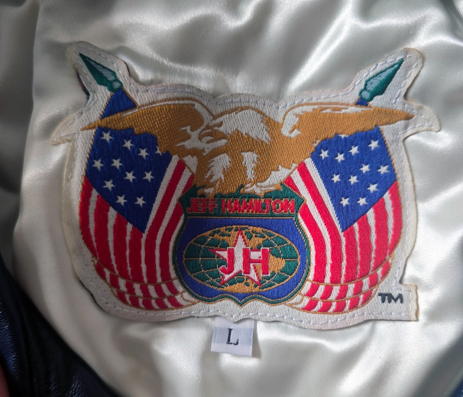 2000s Jeff Hamilton New Jersey Nets NBA Leather Jacket. NBA 50th Anniversary5