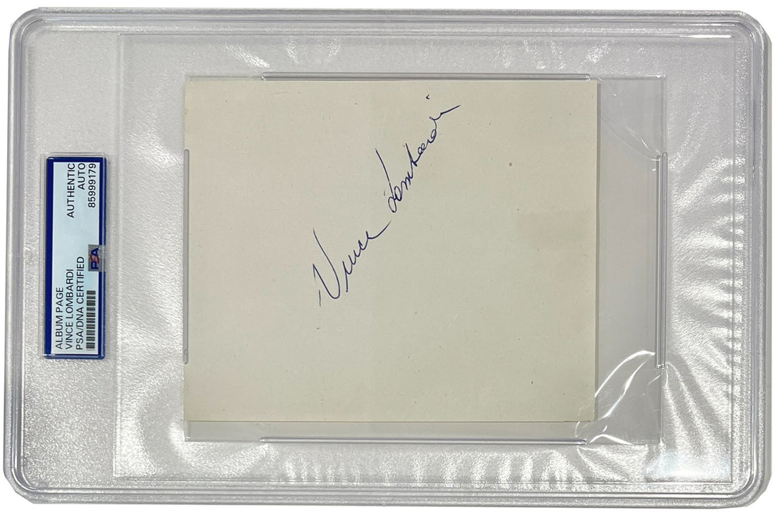 Vince Lombardi Signed Autograph Album Page, Green Bay Packers. Auto PSA1