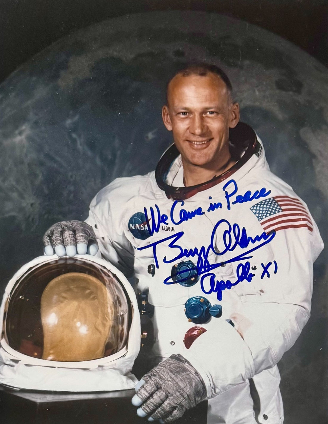 Buzz Aldrin Signed &amp; Inscribed 8x10 Apollo 11 Photo. JSA1