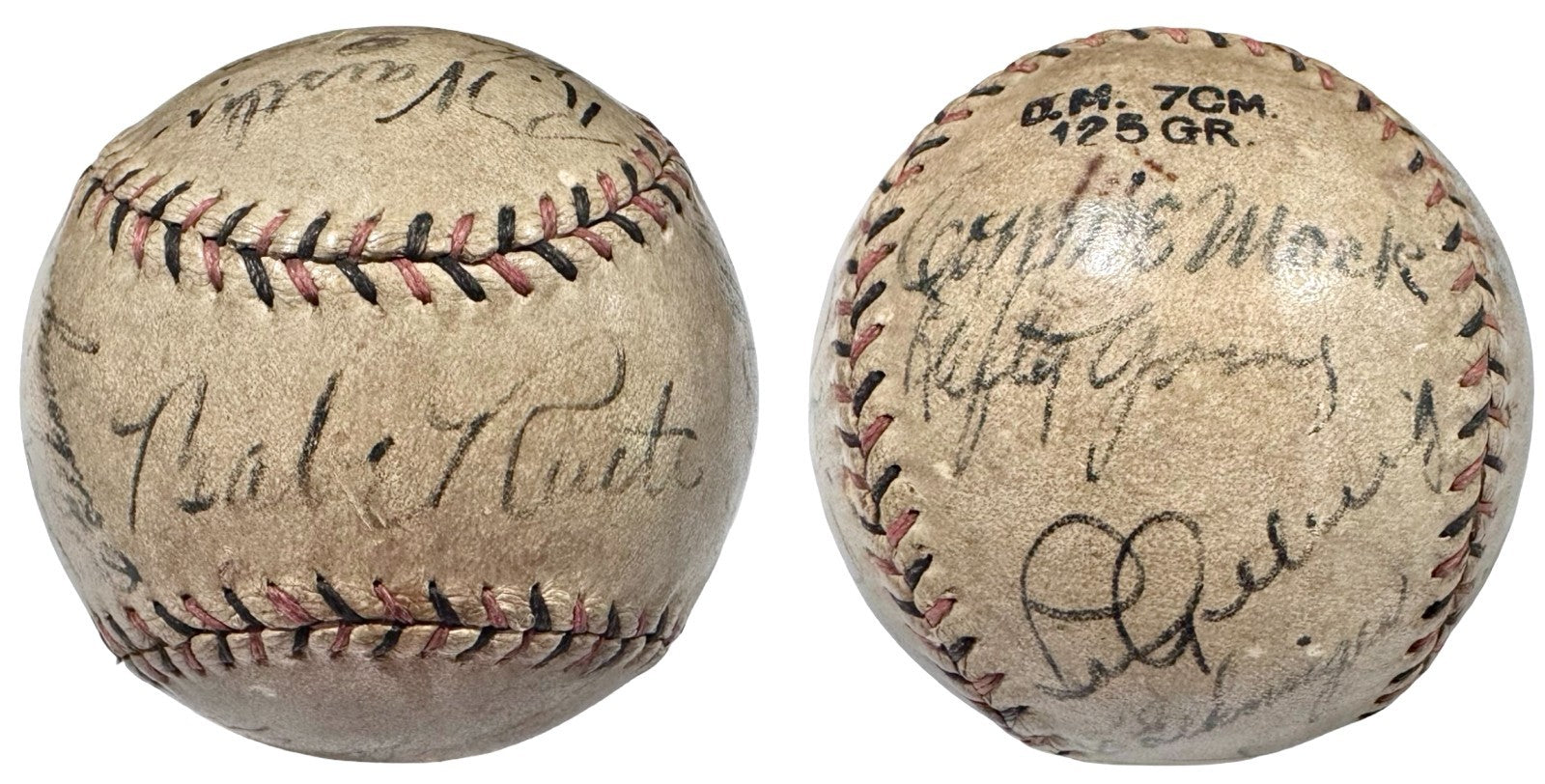 1934 Tour of Japan Signed Baseball, Ruth &amp; Gehrig. Auto PSA JSA0