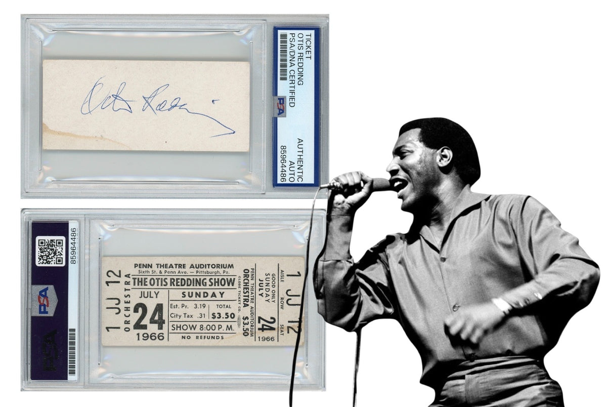 Rare Otis Redding Signed 1966 Concert Ticket. Only 1 Known! Auto PSA0