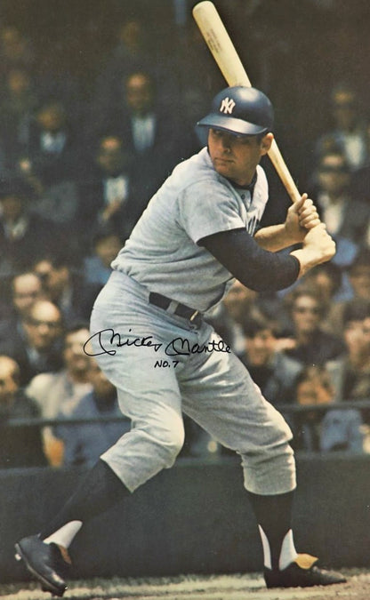 Mickey Mantle Signed Sports Illustrated Poster, Oversized Photo. Auto Beckett1