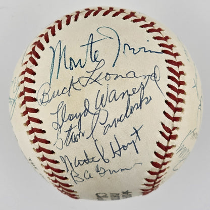 1970s Hall of Fame Signed Baseball. 18 Sigs. Marquard, Cronin, Hoyt, Grimes. PSA4