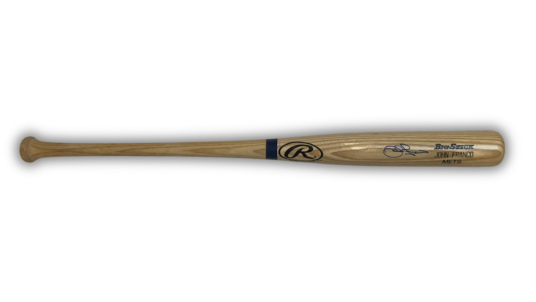 John Franco Signed Game-Issued New York Mets Baseball Bat. Auto JSA1