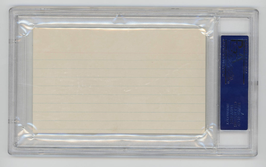 Ford Frick Signed Index Card. PSA. 3rd Commissioner of Baseball. Hall of Famer1