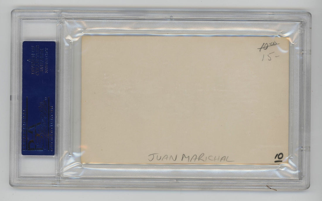 Juan Marichal Signed Index Card. PSA. San Francisco Giants Hall of Famer1