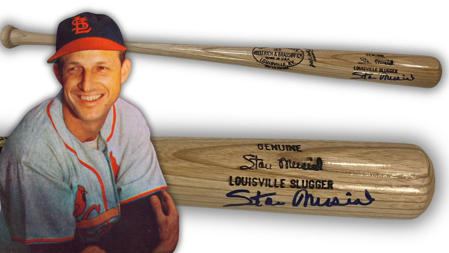 Stan Musial Signed St. Louis Cardinals Louisville Slugger Baseball Bat. Auto JSA0