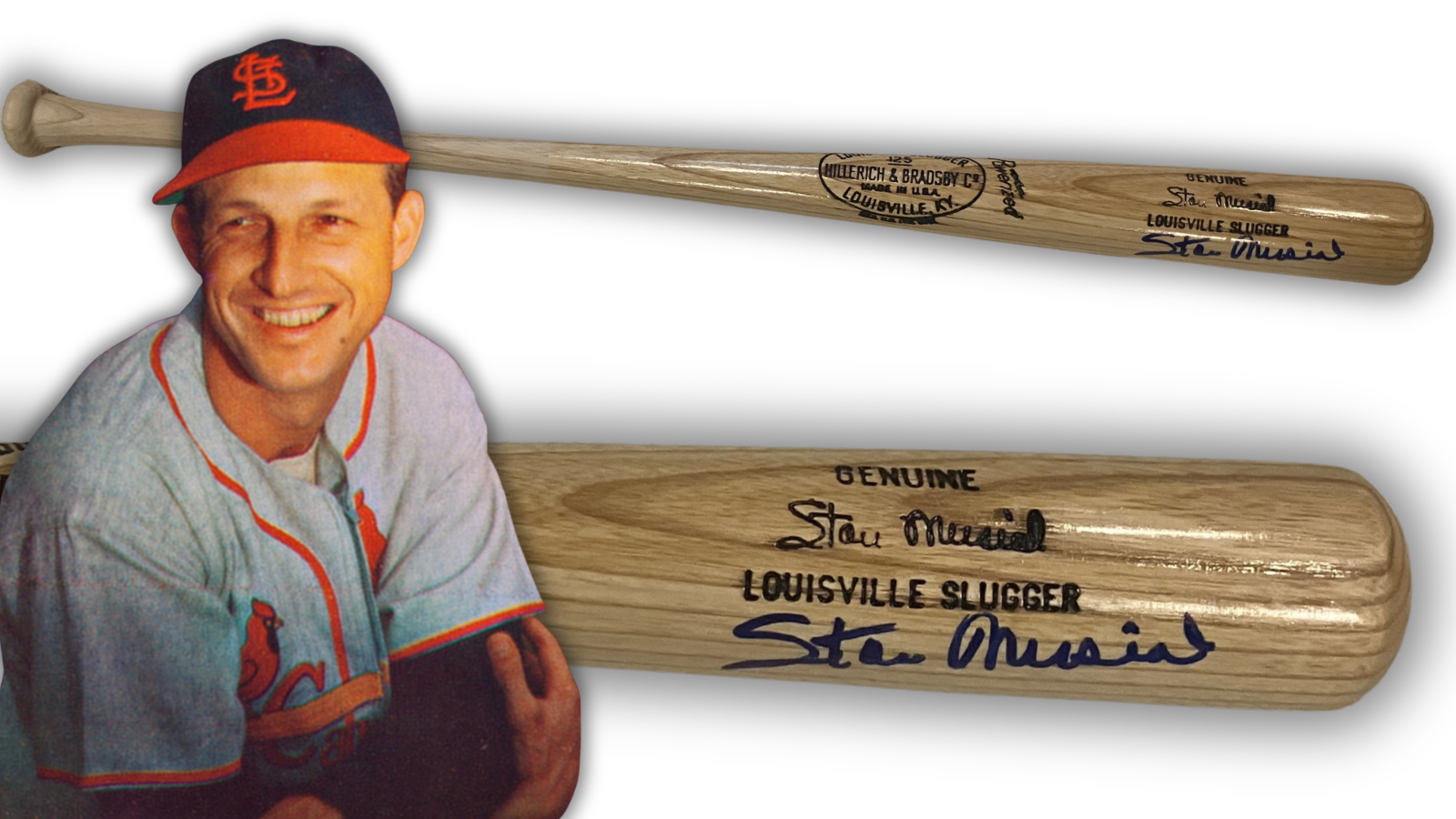 Stan Musial Signed St. Louis Cardinals Louisville Slugger Baseball Bat. Auto JSA0