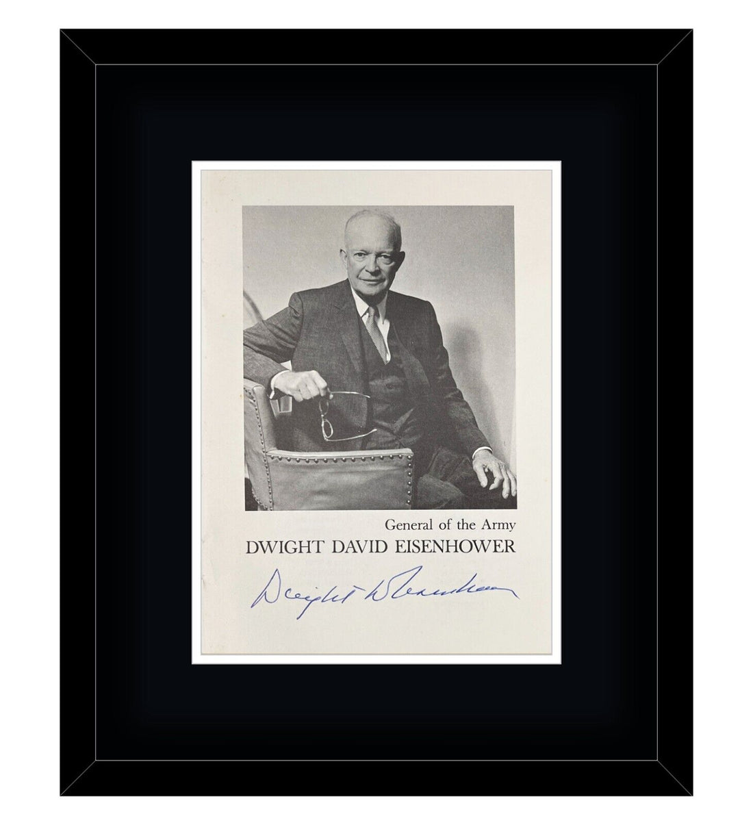 President Dwight Eisenhower Signed Photo, General of the Army. Auto JSA