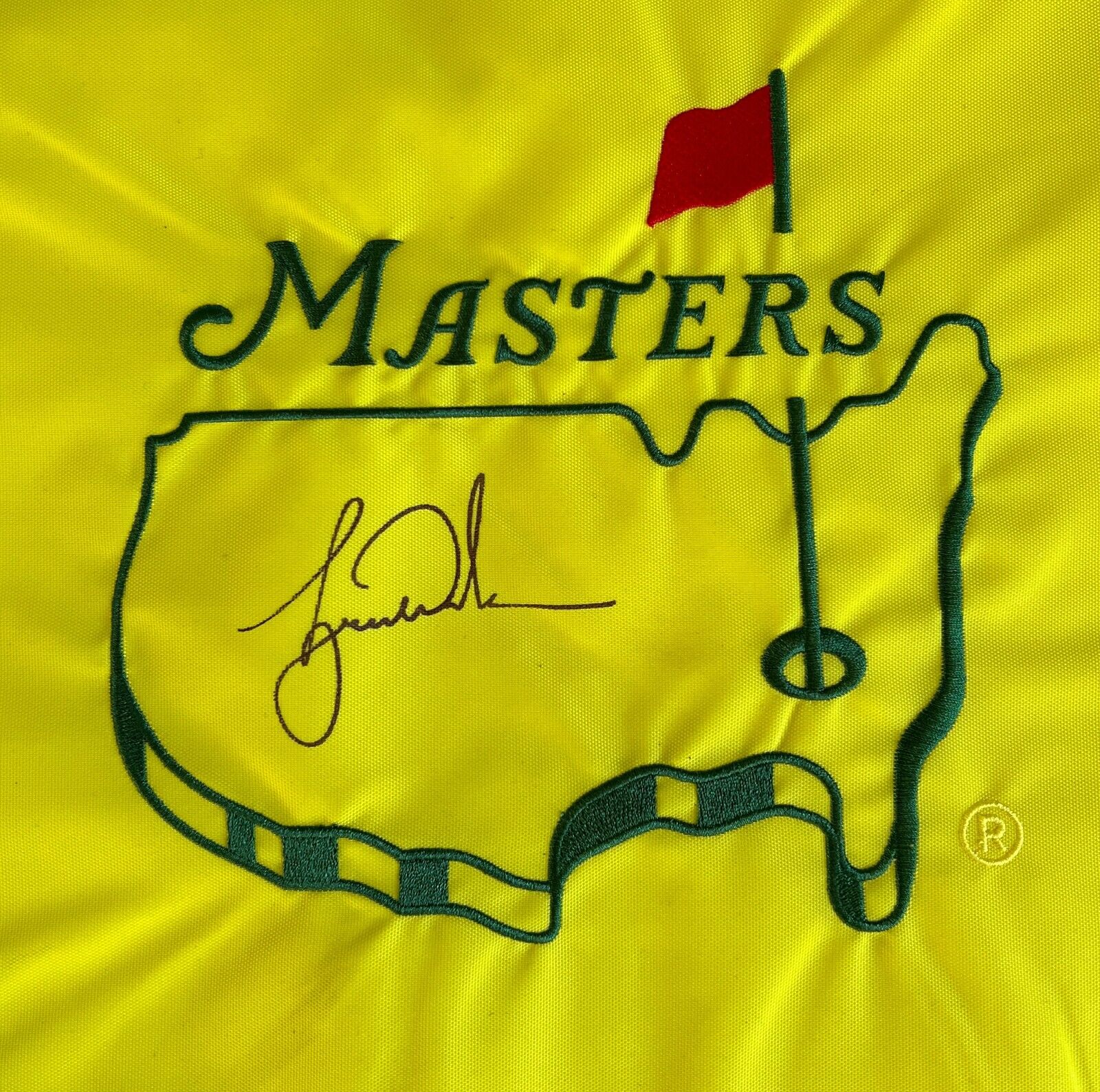 Tiger Woods Signed Augusta National Masters Flag. Auto Beckett BAS