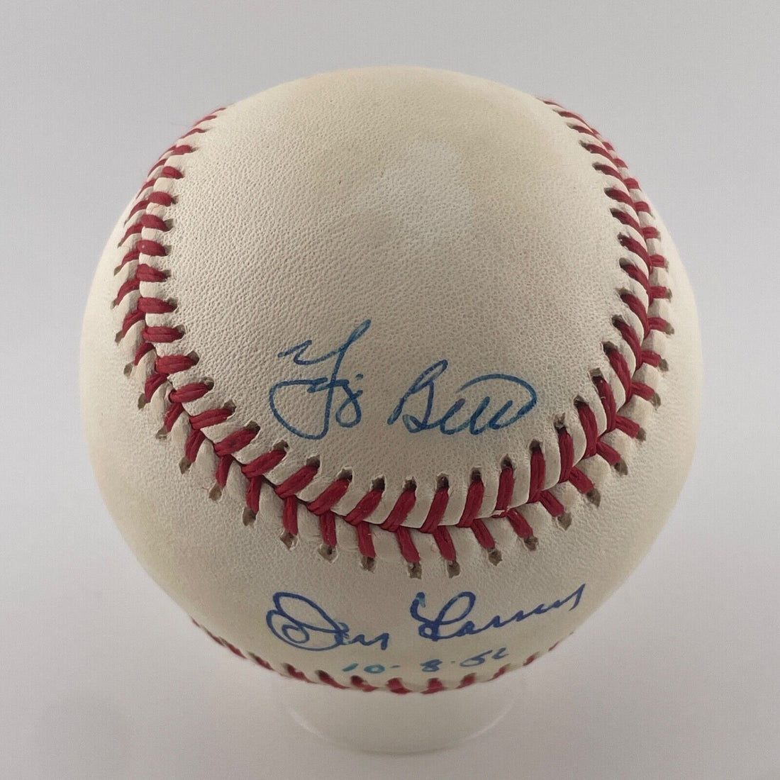 Yogi Berra and Don Larsen  NY Yankees Dual Signed Baseball. JSA