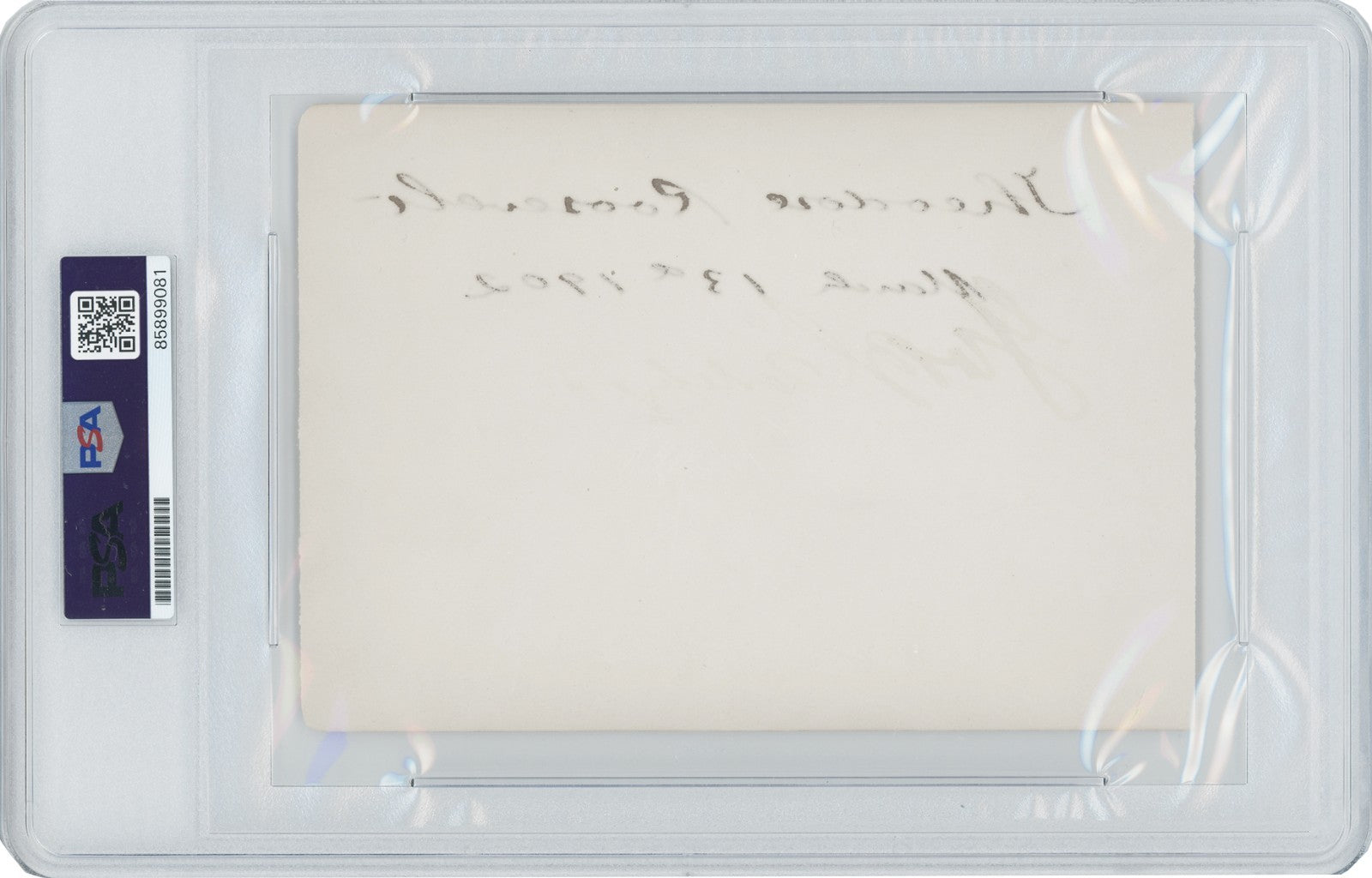 President Theodore Roosevelt Signed Autograph. PSA Gem Mint 102