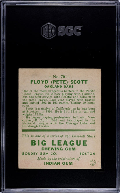 1933 Goudey Floyd (Pete) Scott 