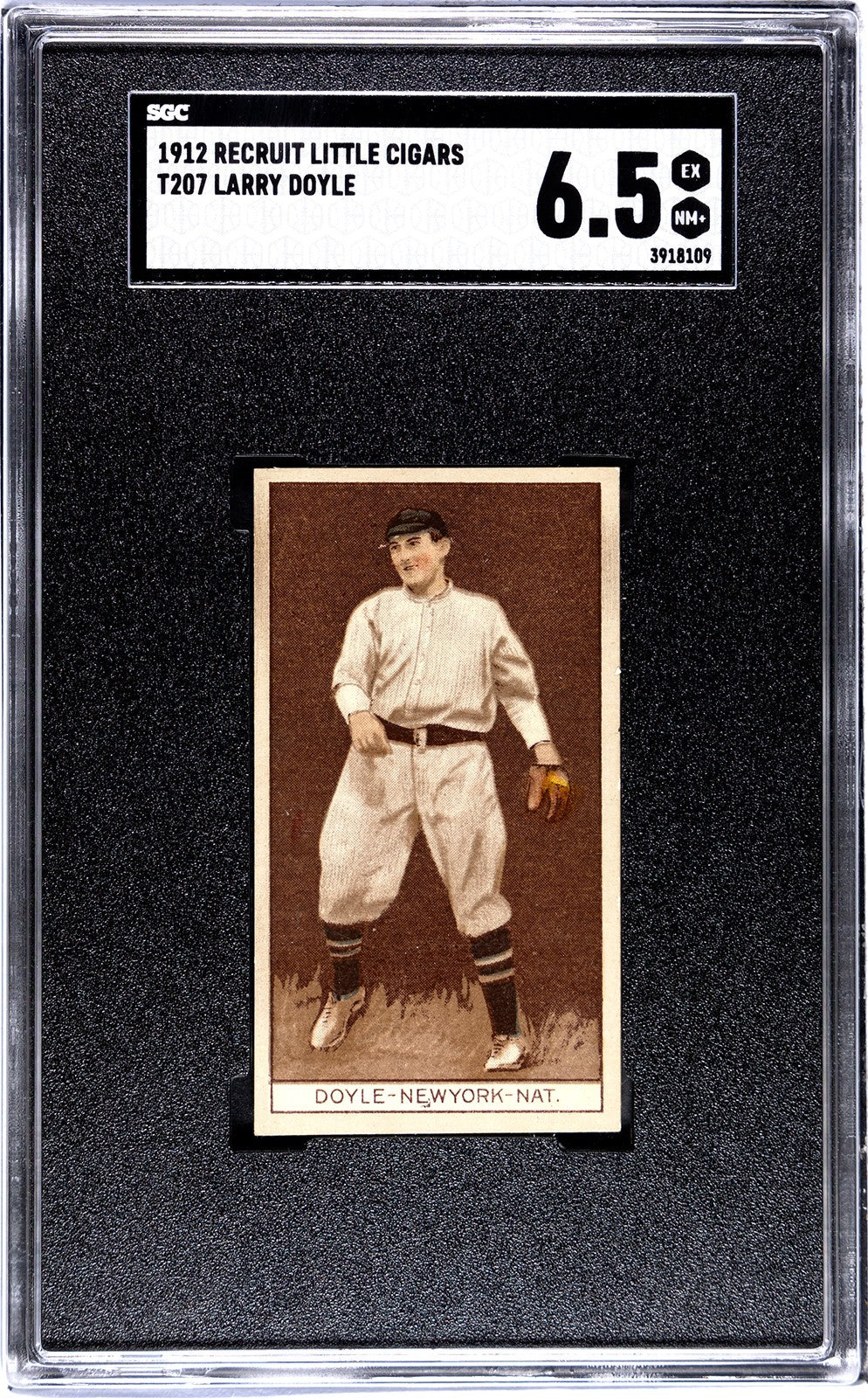 1912 Recruit Little Cigars T207 Larry Doyle SGC 6.50