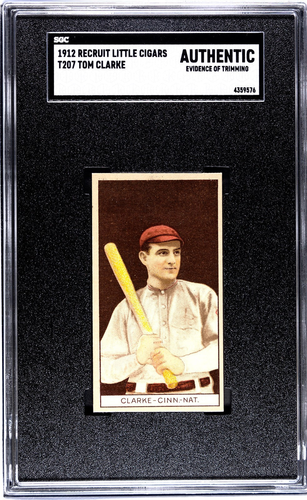 1912 Recruit Little Cigars T207 Tom Clarke SGC Authentic0