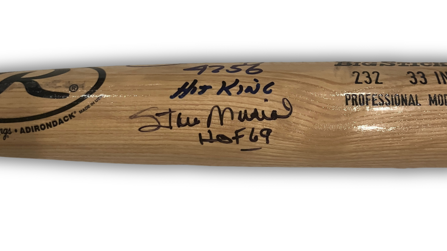 Willie Mays, Musial, Rose Multi Signed &amp; Inscribed 3,000 Hits Baseball Bat. JSA4