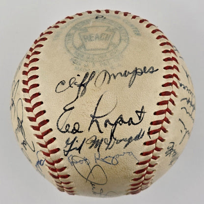 1951 New York Yankees Team Signed Baseball. Rookie Mantle Signature. PSA/DNA LOA