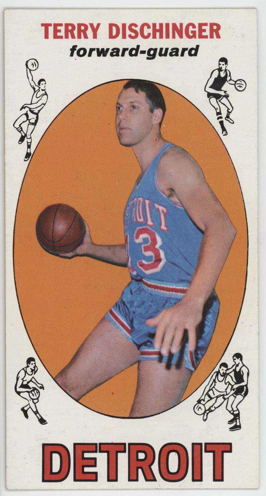 Terry Dischinger 1969 Topps. Detroit Pistons. Hall of Famer0