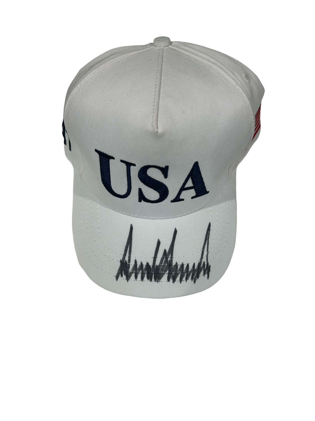 President Donald Trump Signed USA Hat, Full Name.  PSA0