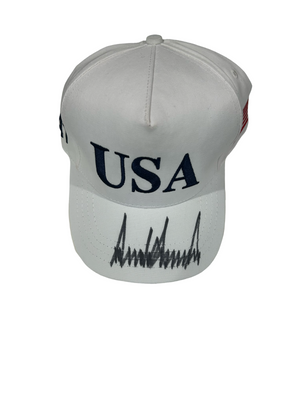 President Donald Trump Signed USA Hat, Full Name.  PSA