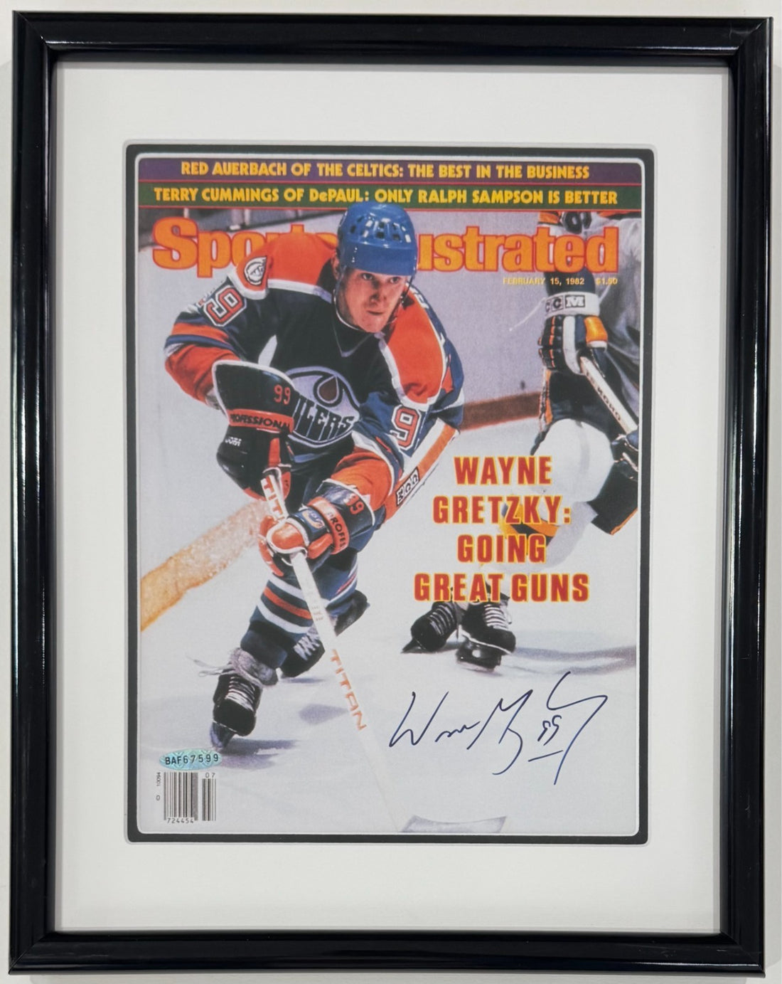 Wayne Gretzky Signed Sports Illustrated Cover, 2/15/1982). Upper Deck0