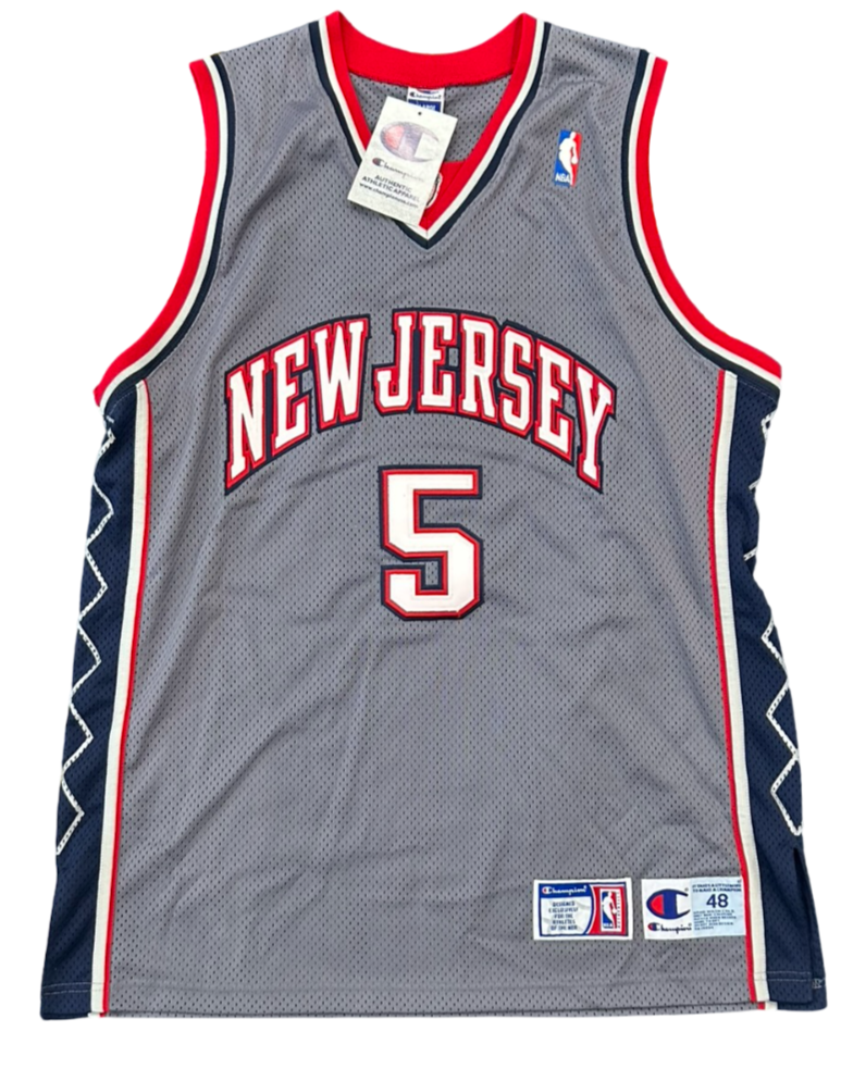 Jason Kidd New Jersey Nets Signed Jersey, Champion Authentic. NWT Size 48. JSA0
