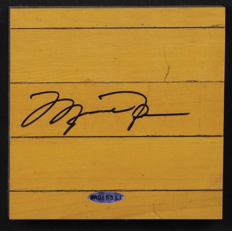 Michael Jordan Signed Game Used Floor, Chicago Stadium. Auto LE Upper Deck UDA