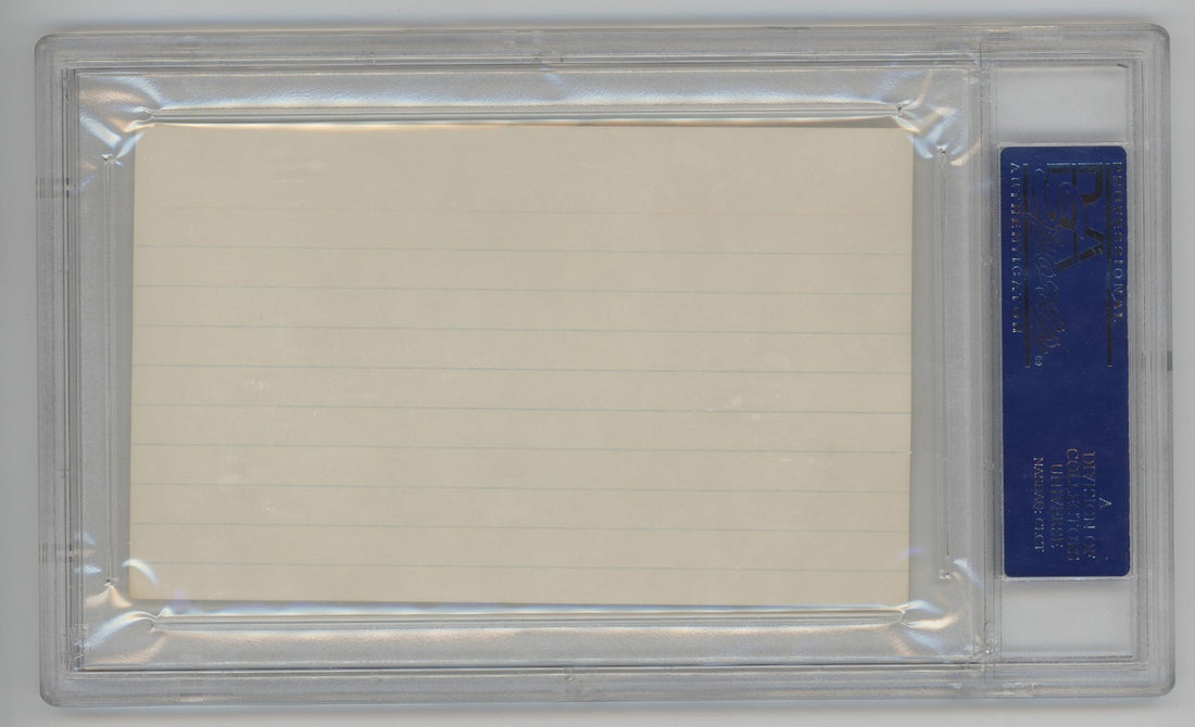 Al Barlick Signed Index Card. PSA. Hall of Fame Umpire1
