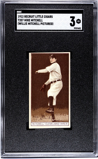 1912 Recruit Little Cigars T207 Mike Mitchell SGC 30