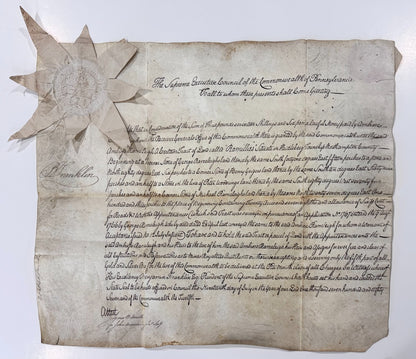 Benjamin Franklin Signed 1787 Land Patent – Constitutional Convention. Auto JSA1