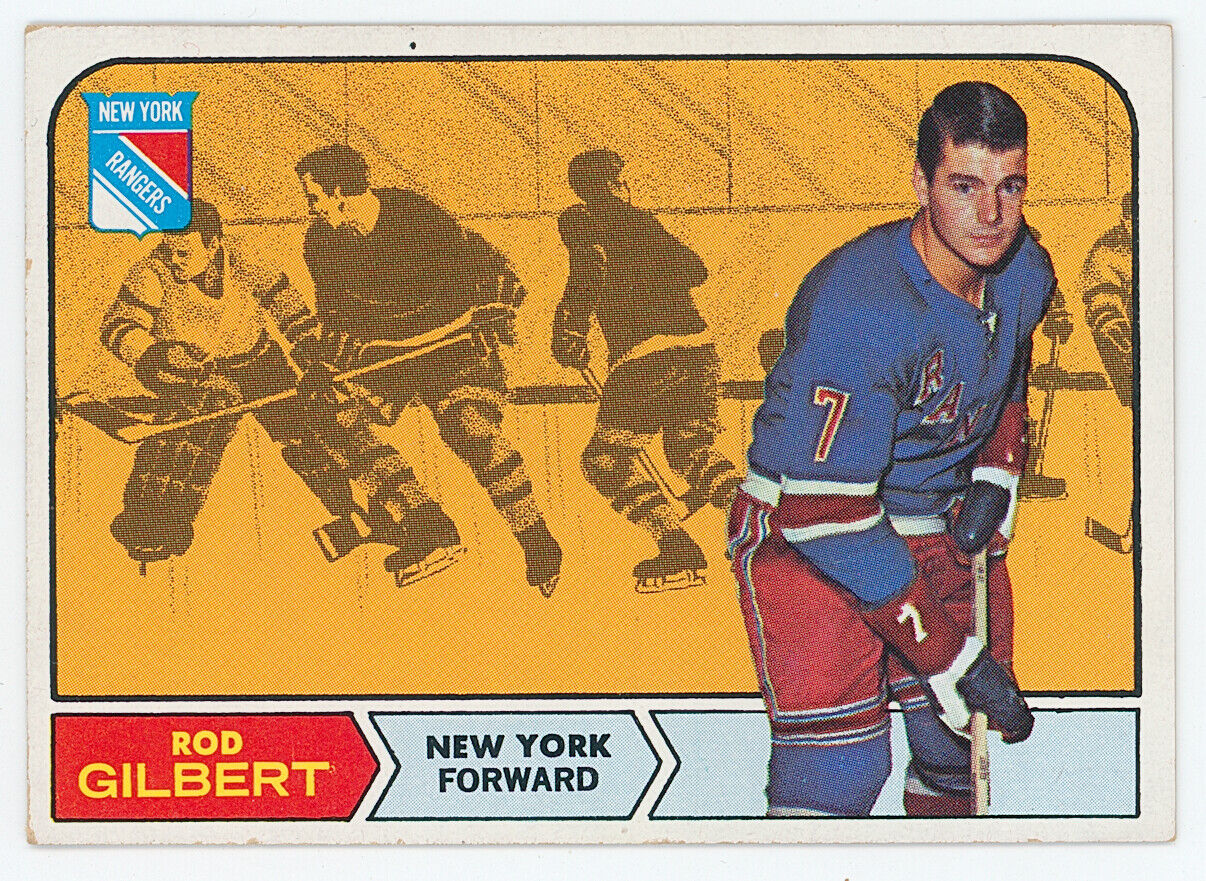 1969 Topps NY Rangers Lot of 4. Gilbert, Howell, Hadfield, Giacomin.