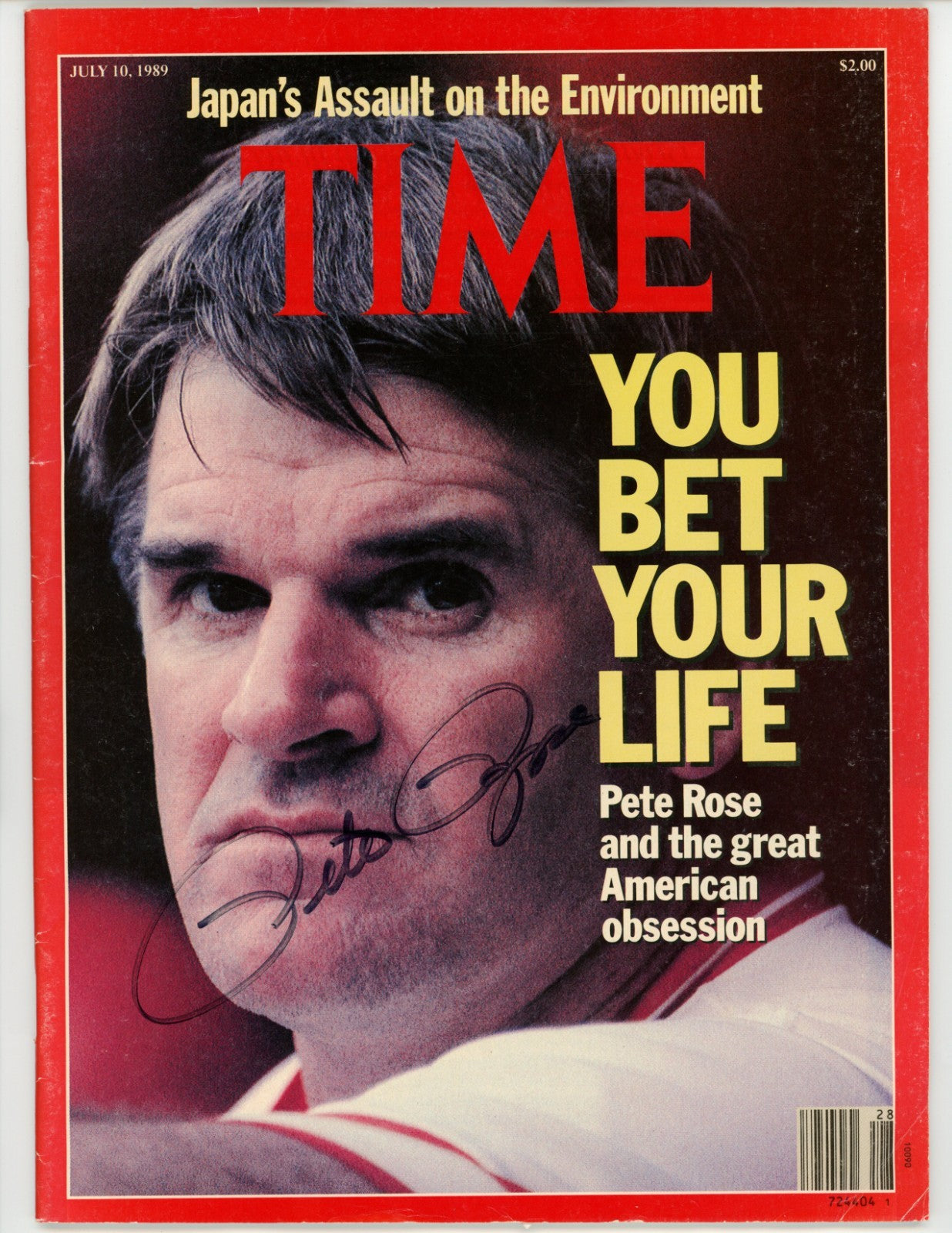 1989 Pete Rose Signed You Bet Your Life Time Magazine Issue, JSA0