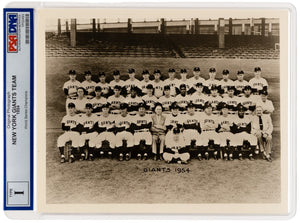 1954 NY Giants World Series Champions Original Type 1 Photo, Willie Mays. PSA