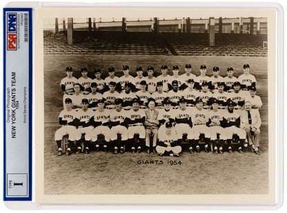 1954 NY Giants World Series Champions Original Type 1 Photo, Willie Mays. PSA0