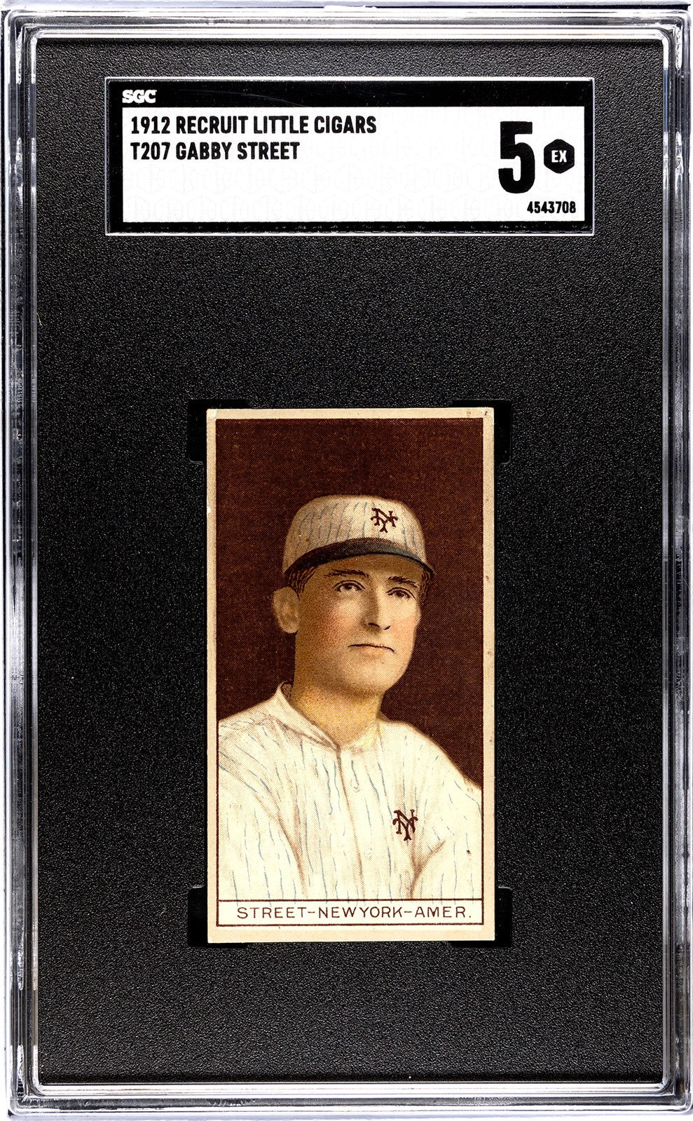 1912 Recruit Little Cigars T207 Gabby Street SGC 50