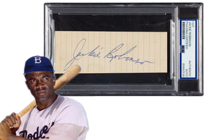 Jackie Robinson Signed Autograph, Bold Signature. Auto PSA