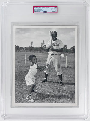 1951 Jackie Robinson Type 1 Original Photograph, Herb Scharfman Photo. PSA