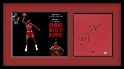 Michael Jordan Signed Custom Autograph Display. Auto Upper Deck UDA1