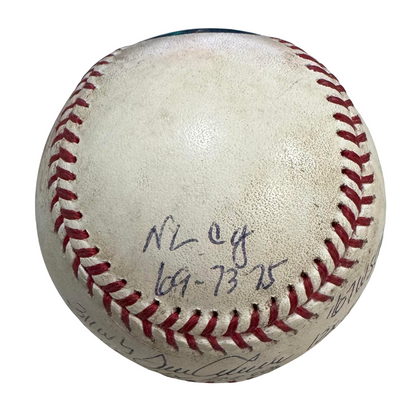 Tom Seaver Signed Stat Ball, Inscribed Game-Used Baseball. MLB3