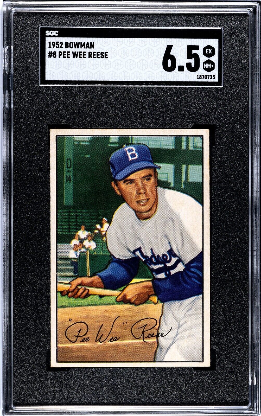 1952 Bowman Pee Wee Reese. SGC 6.5