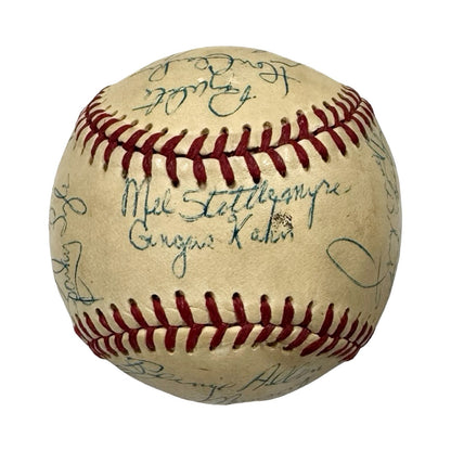 1970 New York Yankees Team Signed Baseball with Rookie Thurman Munson. JSA3