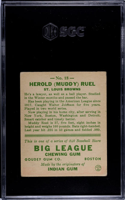1933 Goudey Muddy Ruel 