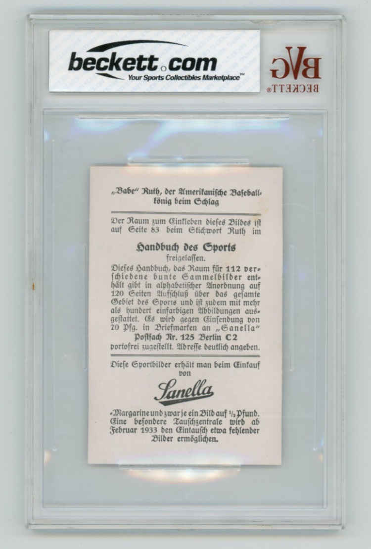 1933 Sanella Babe Ruth 