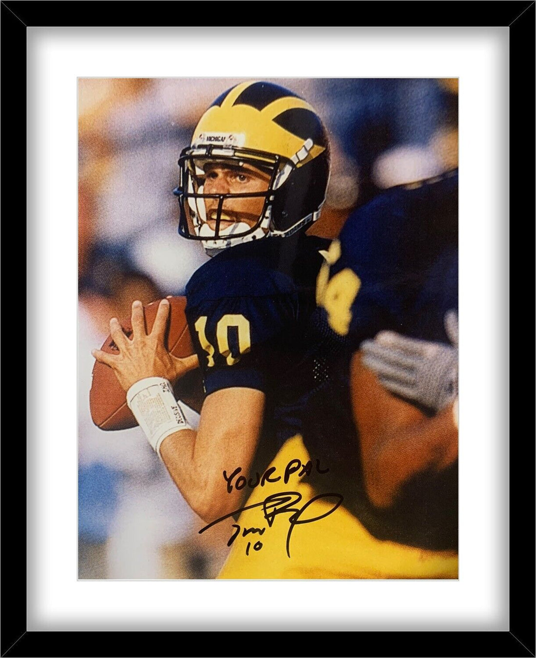 Tom Brady Signed University of Michigan 8x10 Photo, Inscribed. Auto Beckett BAS