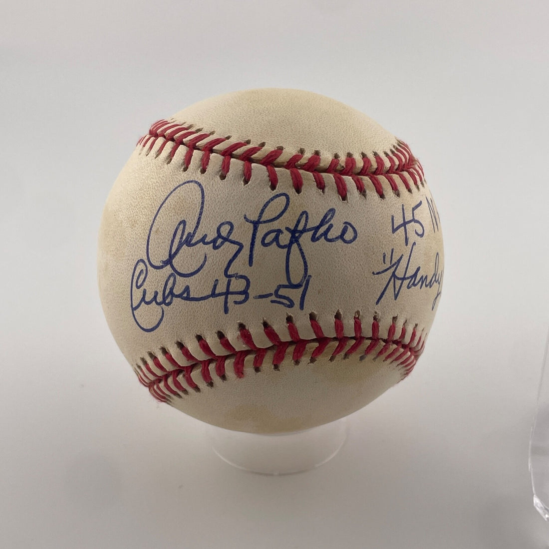 Andy Pafko Signed Multi-Inscribed Baseball. Handy Andy. JSA0